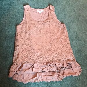 Forever 21 Tank Top With Lace Overlay